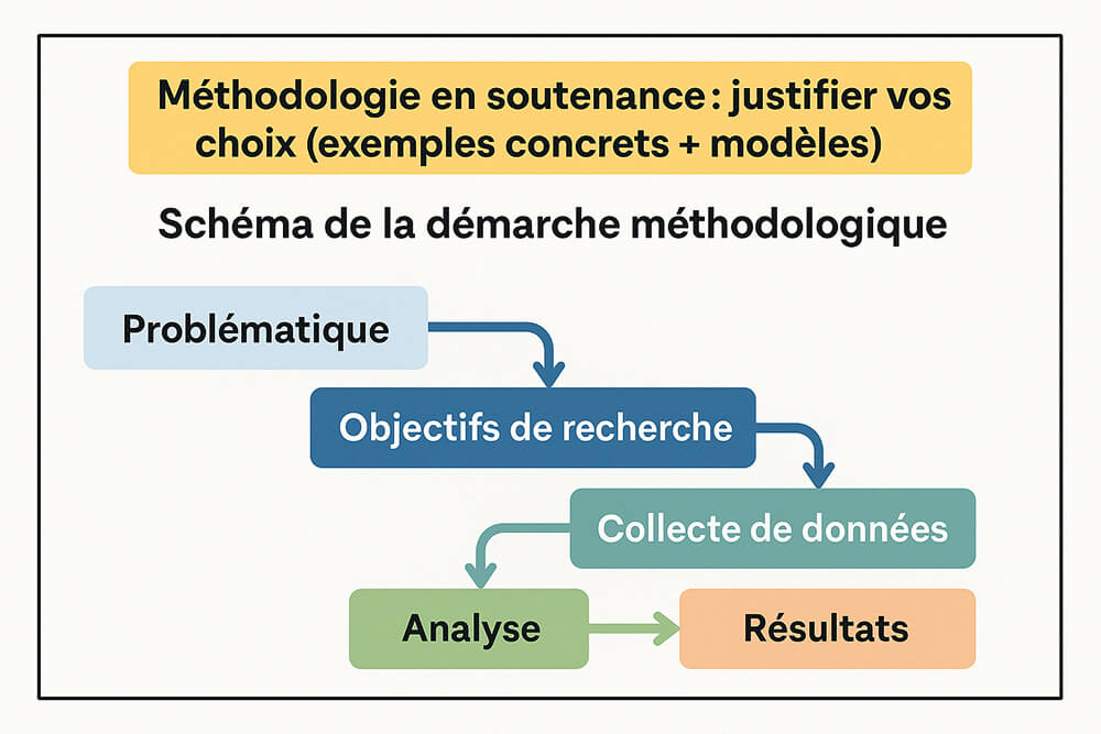 Schéma de la démarche méthodologique : problématique -> hypothèses -> collecte -> analyse