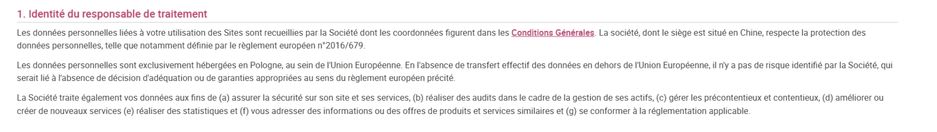 Extrait public de la politique de confidentialité de mystudies.com relatif aux données personnelles